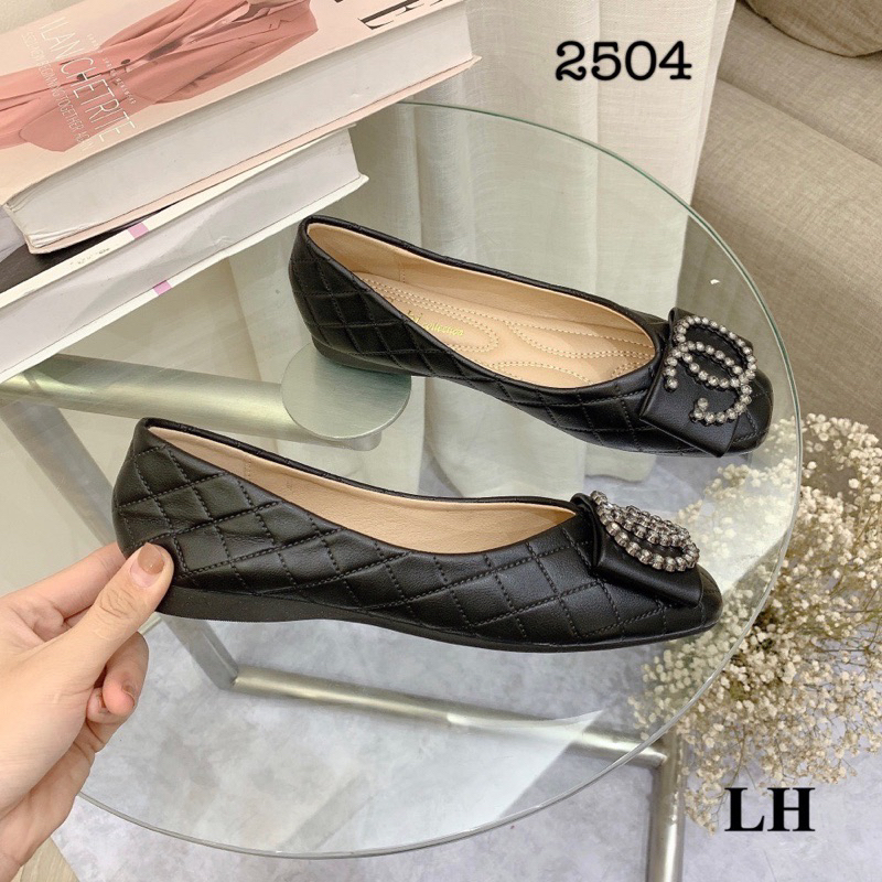 Giày bệt búp bê trần chỉ tag nơ Svt, G C mã 2504, 2503, 2282