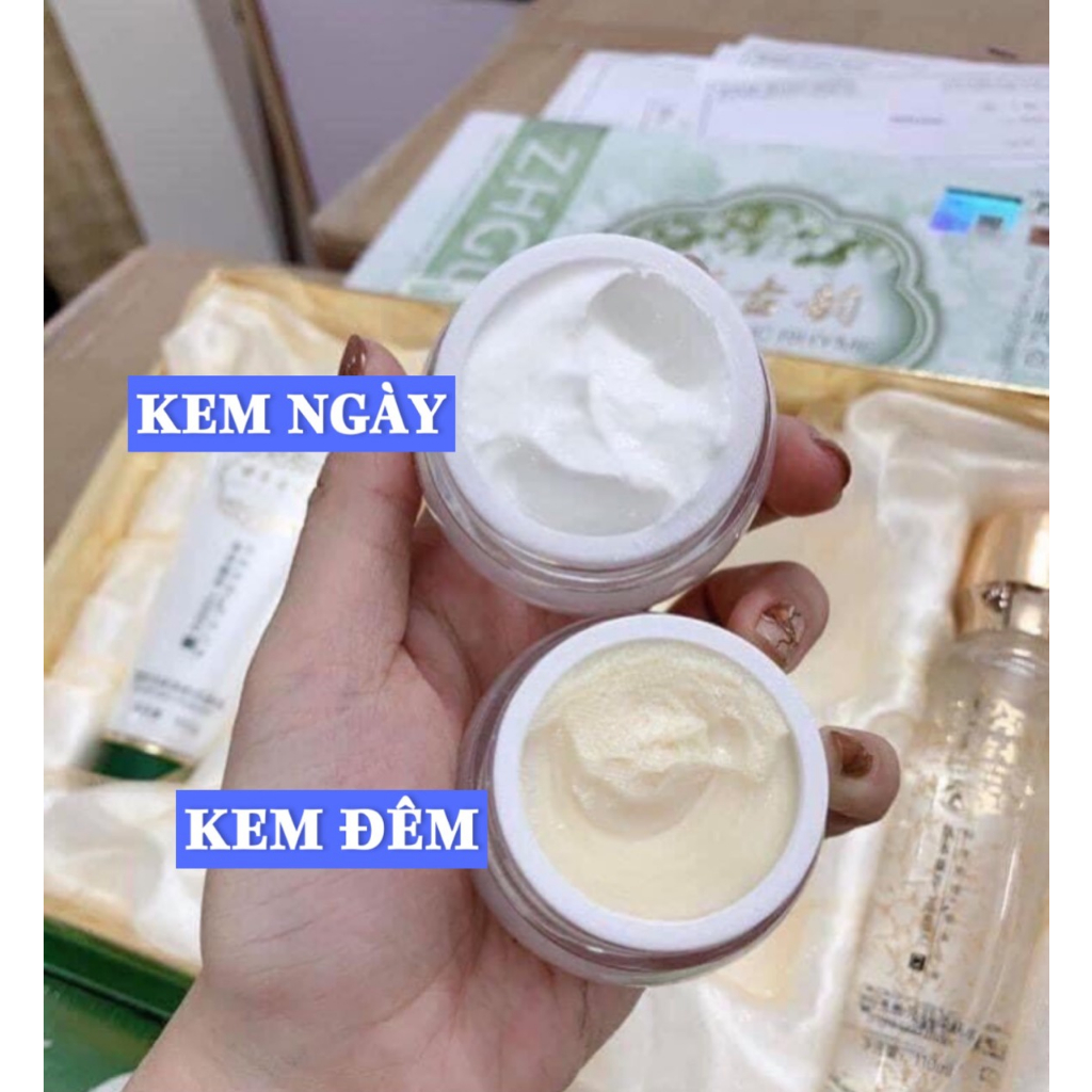 Bộ kem hoàng cung tơ tằm 6 món dưỡng trắng da