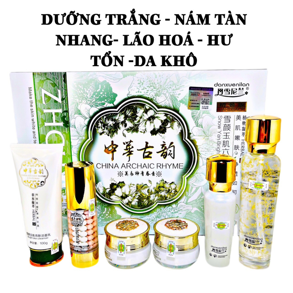 Bộ kem hoàng cung tơ tằm 6 món dưỡng trắng da