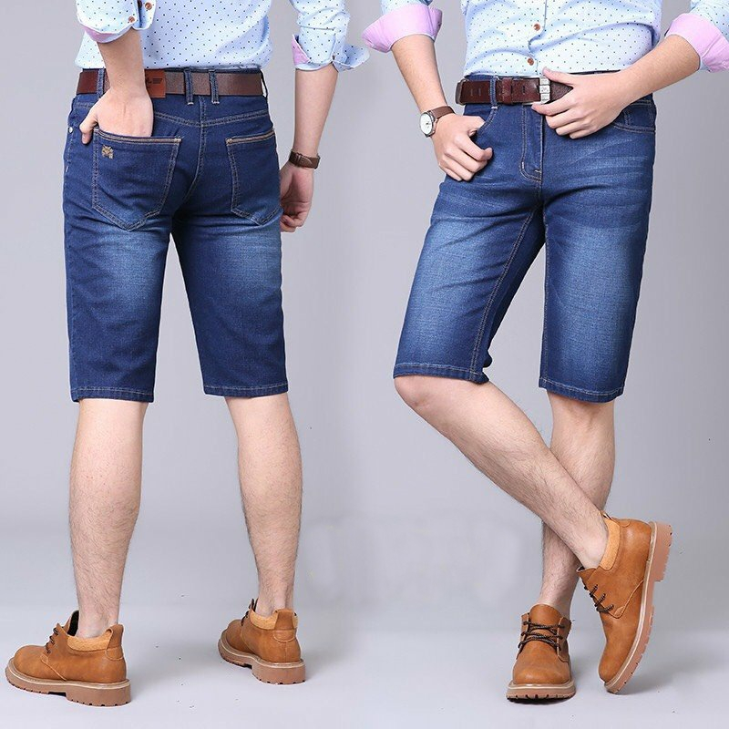 Quần Short Jean Nam Quần Bò Denim Ngố Nam Hàng Công Ty Xuất Khẩu Chuẩn Form