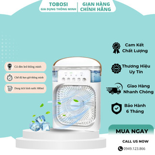  Quạt Đá Điều Hòa Hơi Nước Mini Để Bàn - Quạt Điều Hòa Mini Có Khay Chứa Đá – BH 6 Tháng