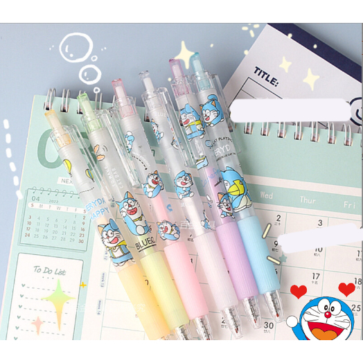 Bút bi bấm doremon BBB9 bút có nắp hình khối dễ thương
