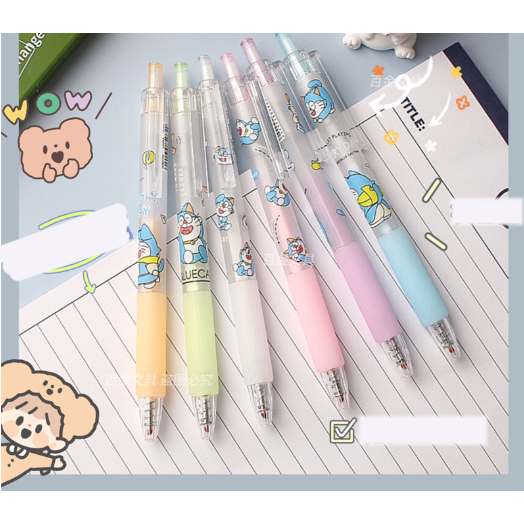 Bút bi bấm doremon BBB9 bút có nắp hình khối dễ thương