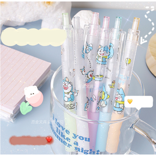 Bút bi bấm doremon BBB9 bút có nắp hình khối dễ thương