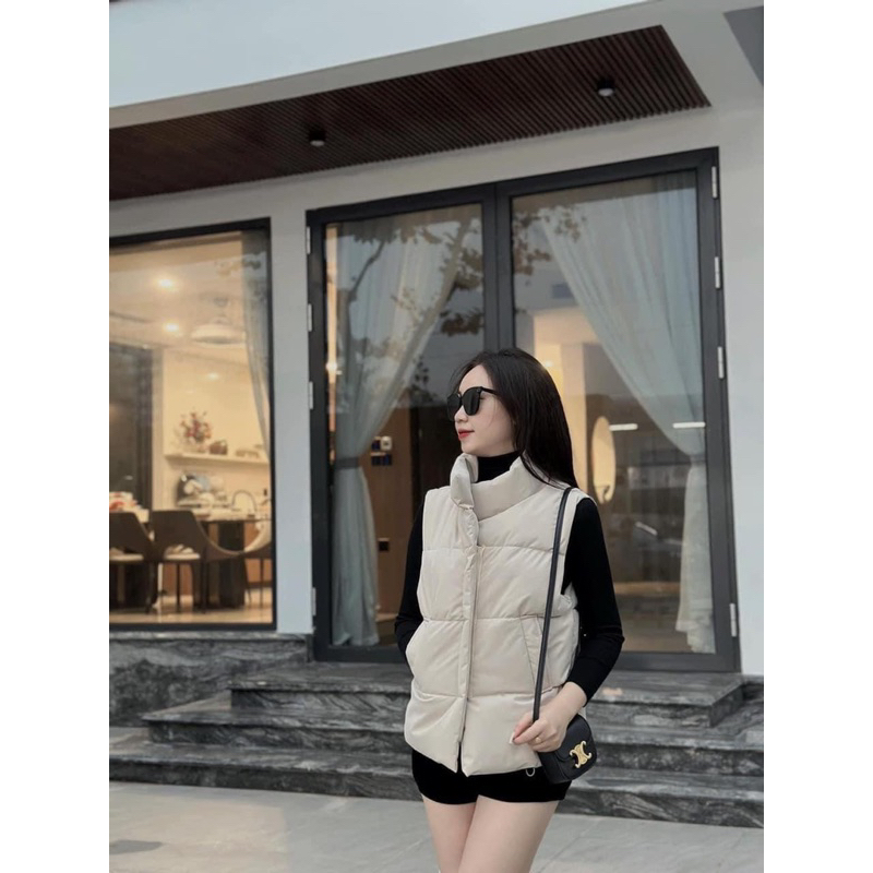 ÁO PHAO GILE ĐẸP 3 LỚP DÀY DẶN 2 MÀU ĐEN TRẮNG