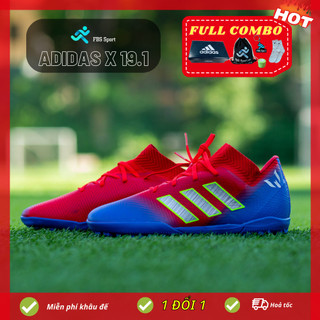 COMBO giày bóng đá Nemeziz Messi 18.3 đế TF dành cho sân cỏ nhân tạo, màu Đỏ xanh, có bảo hành
