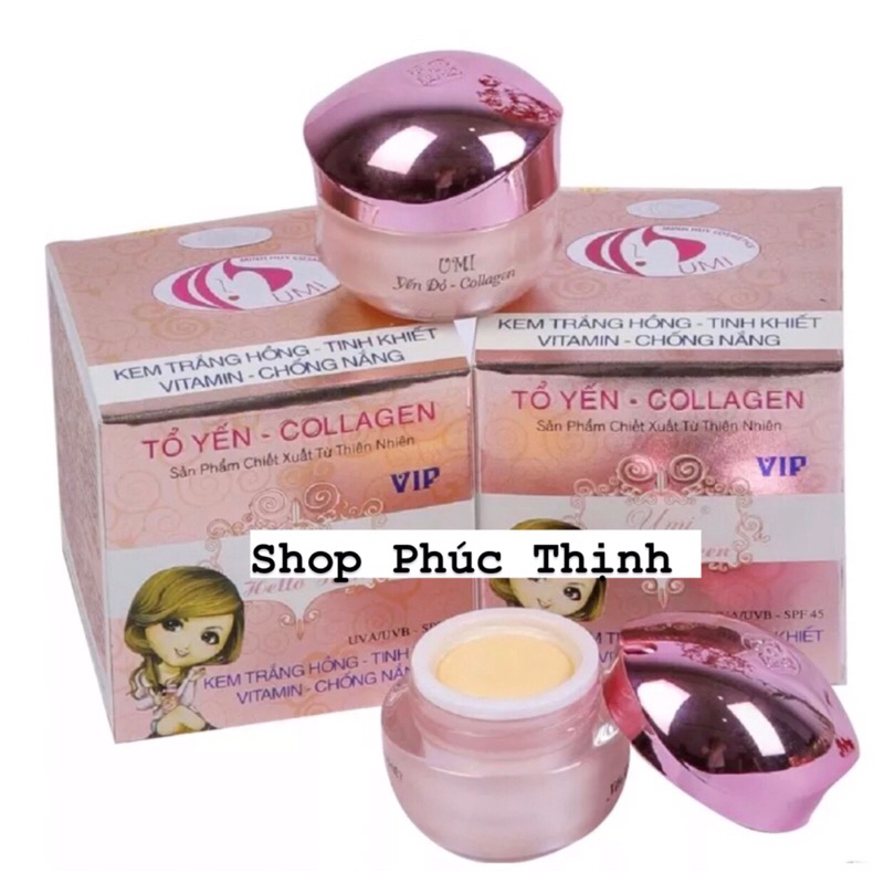 KEM UMI YẾN ĐỎ COLLAGEN TRẮNG HỒNG-TINH KHIẾT-CHỐNG NẮNG HỦ VIP LỚN 20G (CHÍNH HÃNG)