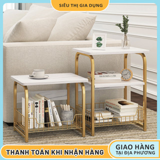 Kệ Gỗ Bàn Nhỏ Để Cạnh Sofa Phòng Khách, Tab Đầu Giường Phòng Ngủ Đa Tầng Phù Hợp Nhiều Không Gian