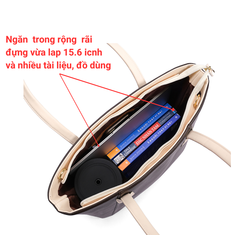 Túi xách nữ công sở đựng laptop 15.6 inch thanh lịch sang trọng _ ZTX05