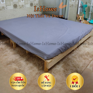 Giường ngủ pallet gỗ thông cao 15cm - gỗ thông mới nhập khẩu đủ kích thước
