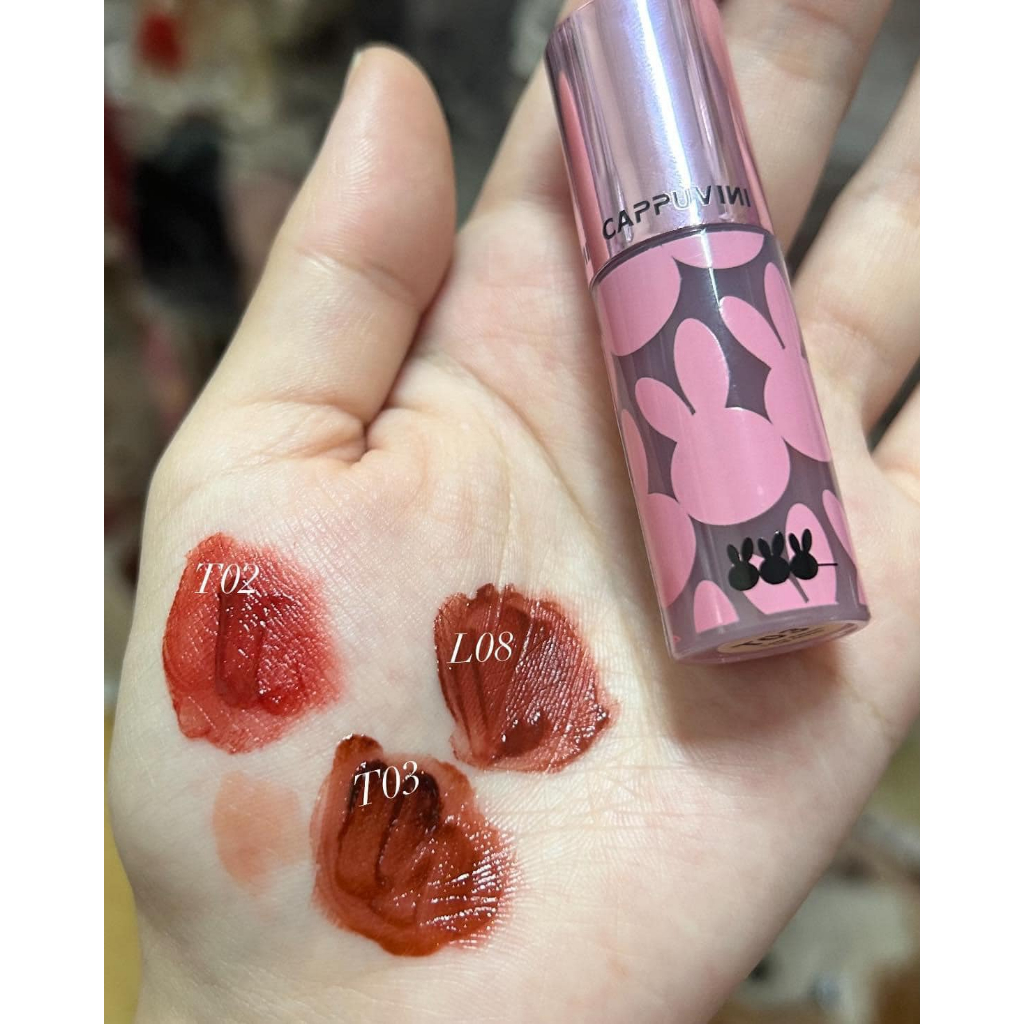 Son Kem Cappuvini Thỏ Hồng Love Mềm Mịn Môi Rabbit Lip Glaze Chính Hãng