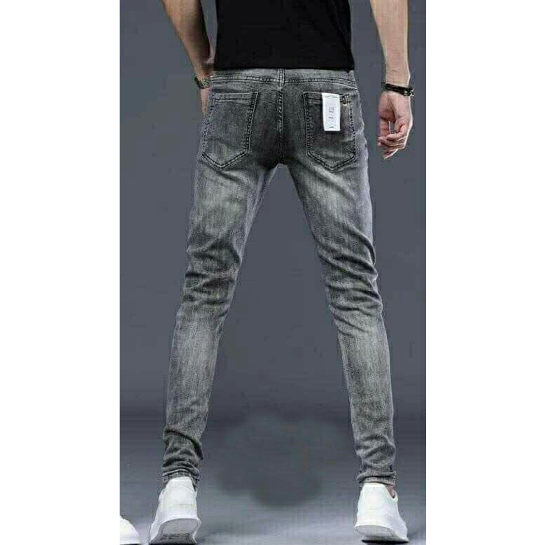 Quần Jean Nam Quần Bò Nam Trơn Co Giãn Dáng Ôm Phong Cách Thời Trang Siêu Hot