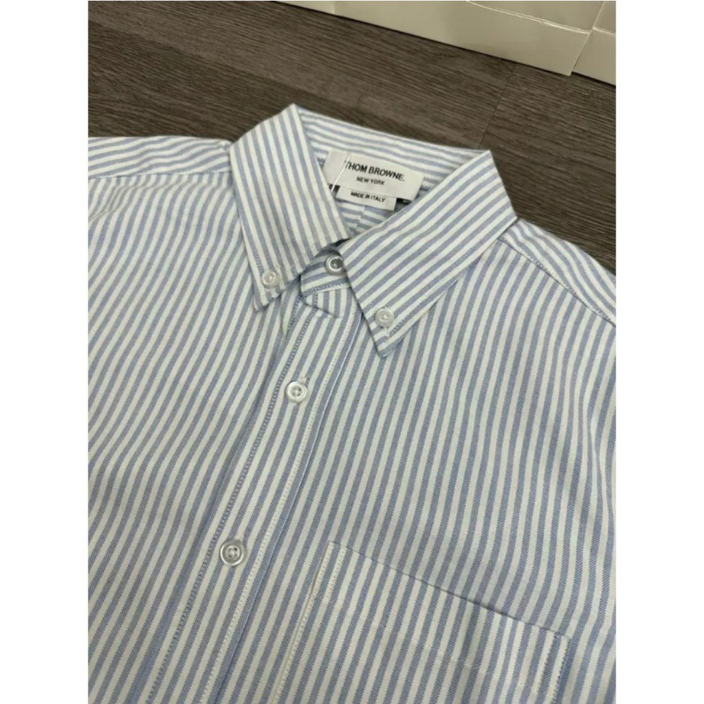Áo Sơ Mi Thom Kẻ Sọc Ngắn Tay Vải Cotton Lụa Cao Cấp