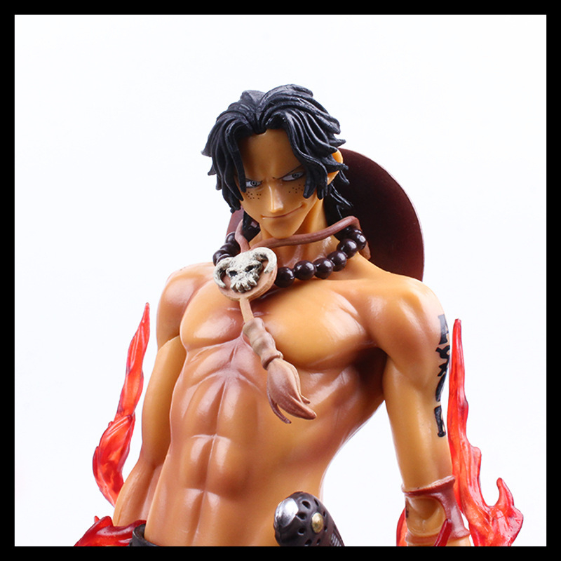 Mô hình One Piece Luffy Store Ace hỏa quyền cao 28 cm, figure nhân vật anime vua hải tặc, mô hình trang trí