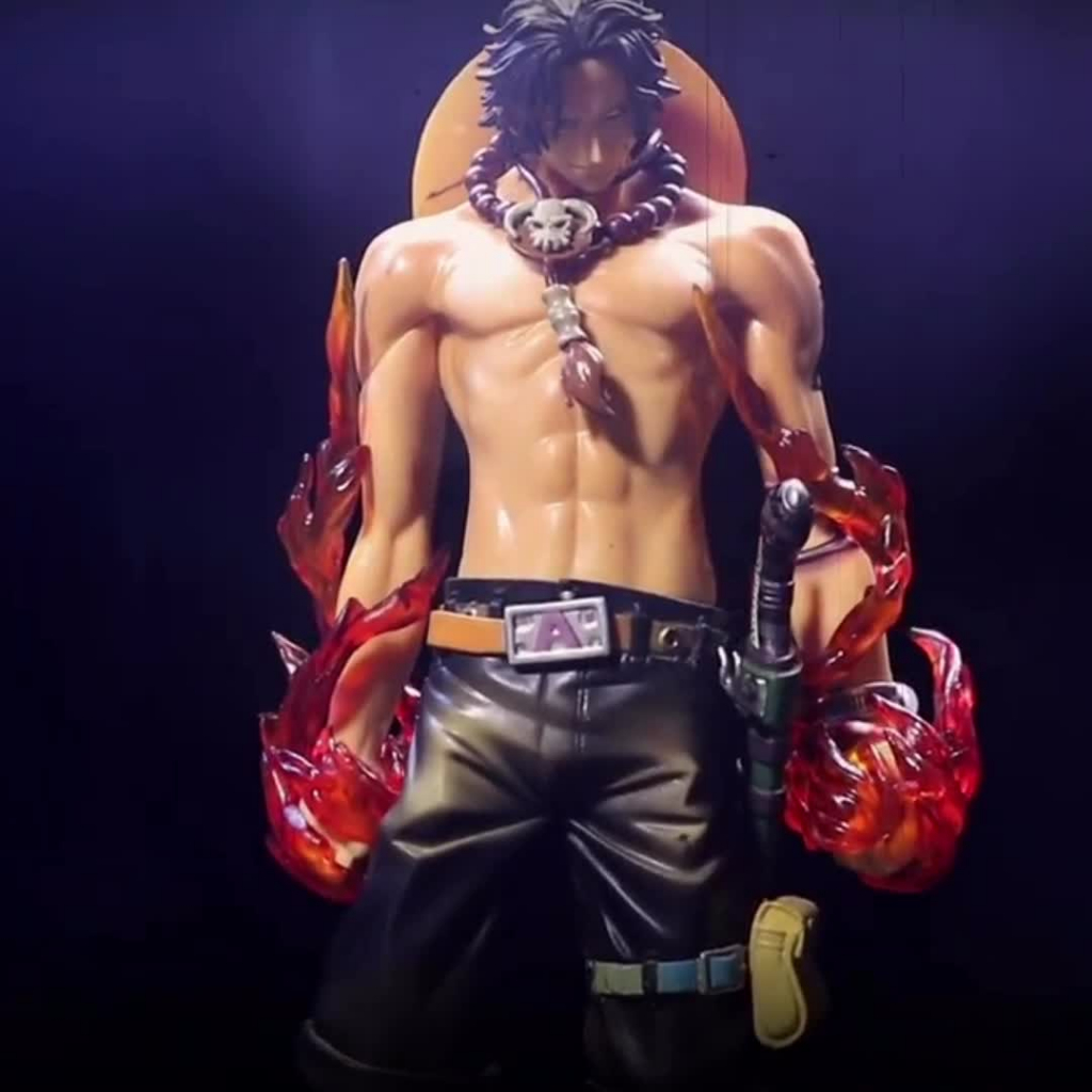 Mô hình One Piece Luffy Store Ace hỏa quyền cao 28 cm, figure nhân vật anime vua hải tặc, mô hình trang trí