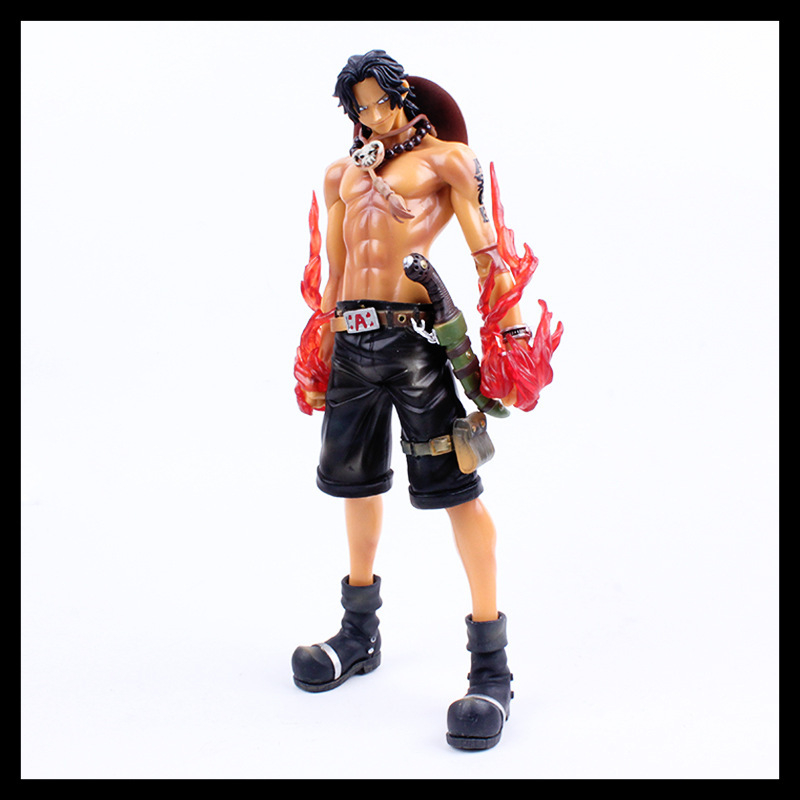 Mô hình One Piece Luffy Store Ace hỏa quyền cao 28 cm, figure nhân vật anime vua hải tặc, mô hình trang trí