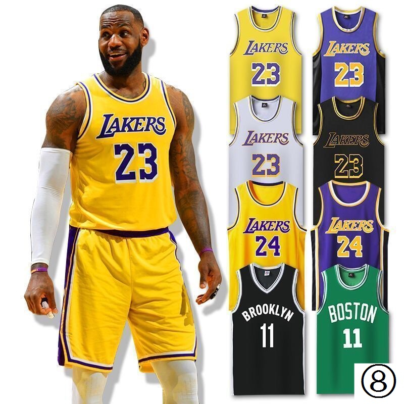Bộ quần áo bóng rổ Los Angeles Lakers - Bộ đồ bóng rổ trơn không số