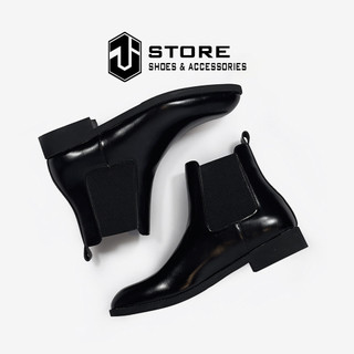 Giày CHELSEA BOOT Nam Mũi Nhọn Da Nguyên Tấm J1, Giày Boot Nam Da Tấm Đế Cao Su Tăng Chiều Cao