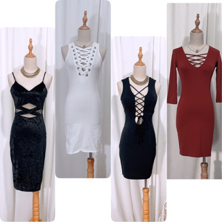 Váy đầm body 2 dây nhung đen sang chảnh