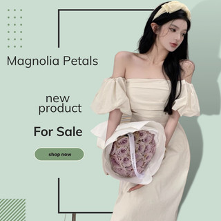 Váy tay bồng tay xoè màu trắng cho nữ