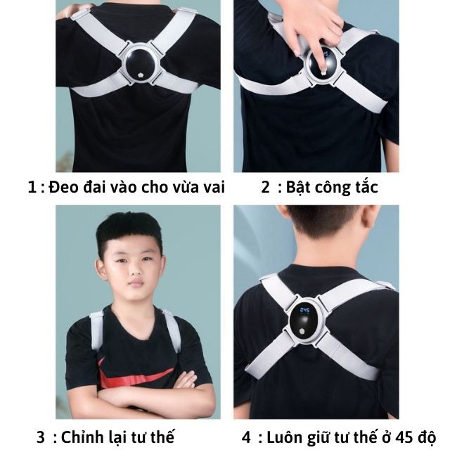 Đai Chống Gù Thông Minh, Rung Nhắc Khi Lưng Gù, Đai Chống Gù Cho Bé