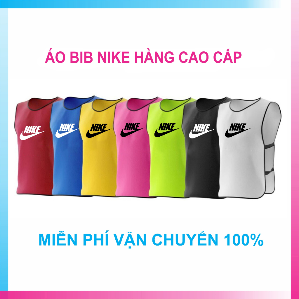 Áo bib, áo tập bóng đá, tổ chức team building loại đai thương hiệu Nike, Kamito, Adidas, Mizuno nhiều màu.