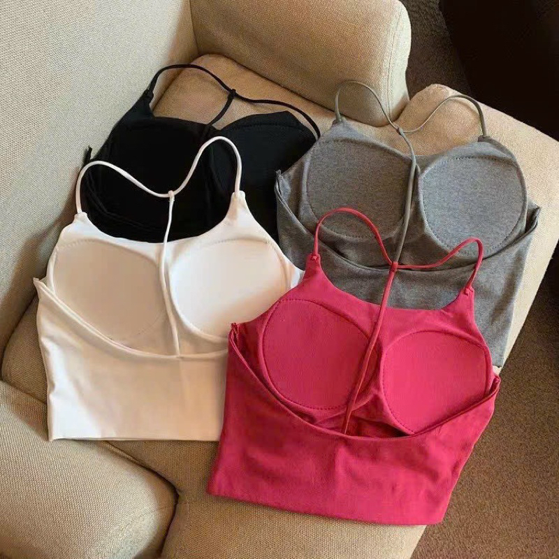 Áo 2 dây  croptop 1 dây sau lưng, áo bra, áo tập gym - B2U