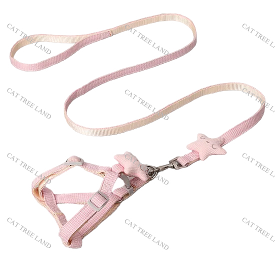 DÂY DẮT CHÓ MÈO KÈM ĐAI NGỰC, HÌNH NGÔI SAO - VÒNG CỔ MÈO CHÓ - DÂY XÍCH CHO THÚ CƯNG