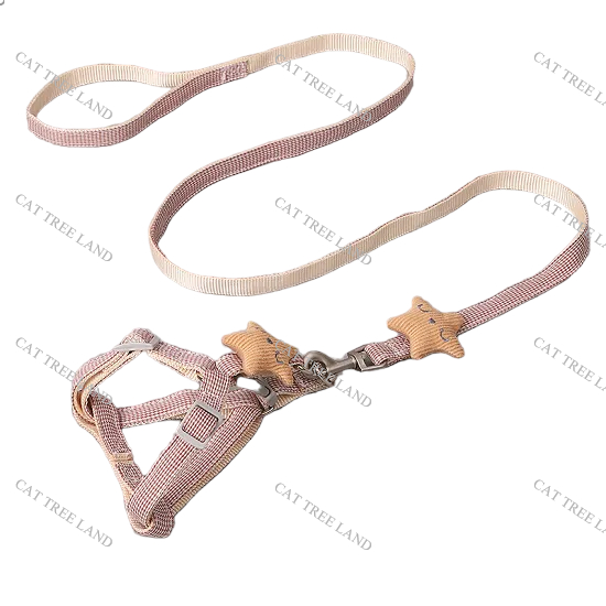 DÂY DẮT CHÓ MÈO KÈM ĐAI NGỰC, HÌNH NGÔI SAO - VÒNG CỔ MÈO CHÓ - DÂY XÍCH CHO THÚ CƯNG