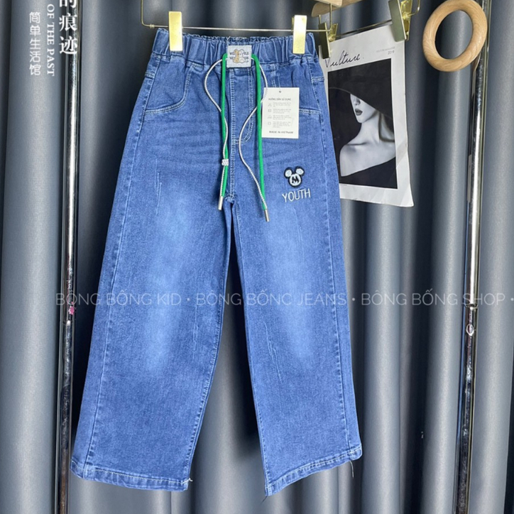 Quần Jeans Xuông GẤU bé Gái cao cấp
