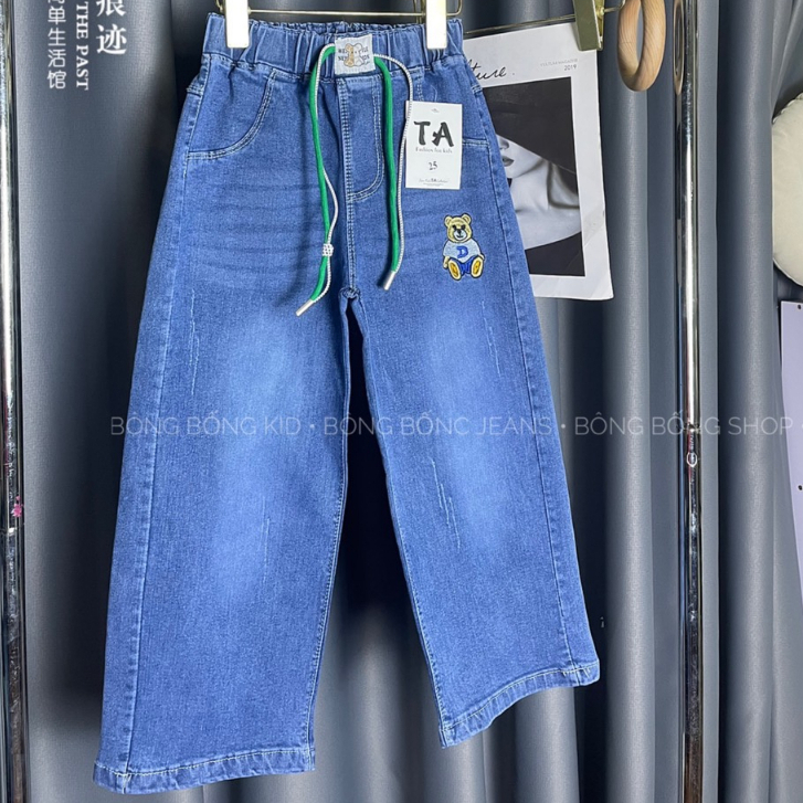 Quần Jeans Xuông GẤU bé Gái cao cấp