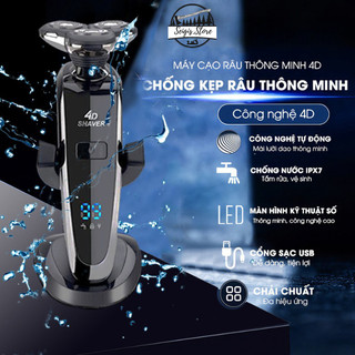 Máy cạo râu 4d cao cấp, máy cạo râu đa năng 3in1 shaver sk 1588 tự mài, không gây đau rát