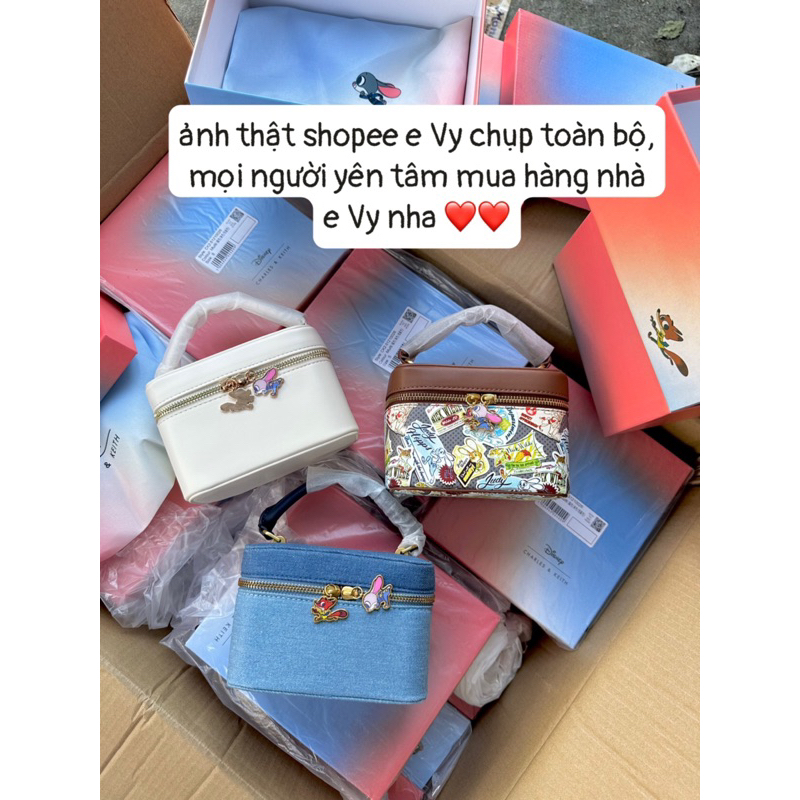 Túi cốp khoá thỏ diisney cê n ca size 15cm full hộp kèm túi vải