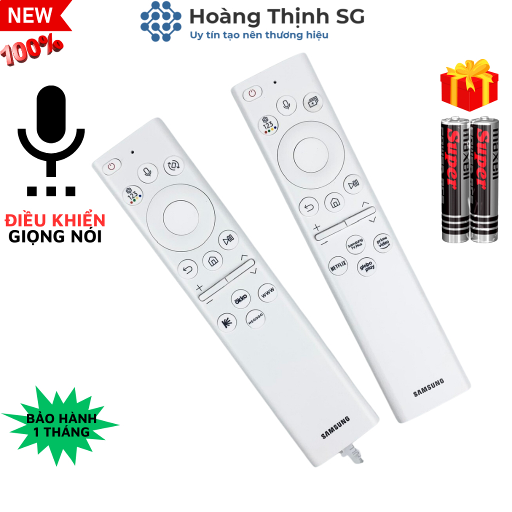 Remote điều khiển tivi Samsung Giọng nói, pin năng lượng mặt trời, điều khiển TV Samsung thông minh