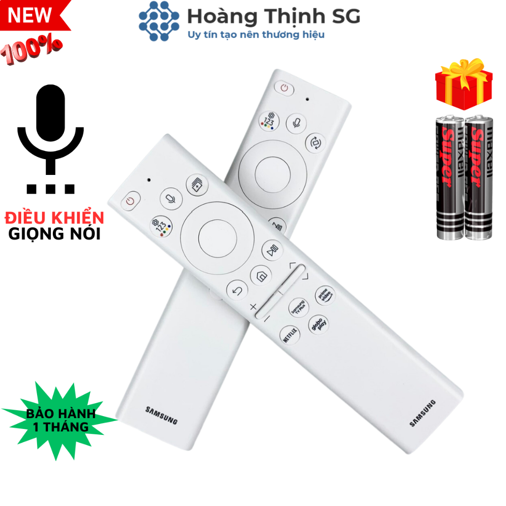 Remote điều khiển tivi Samsung Giọng nói, pin năng lượng mặt trời, điều khiển TV Samsung thông minh