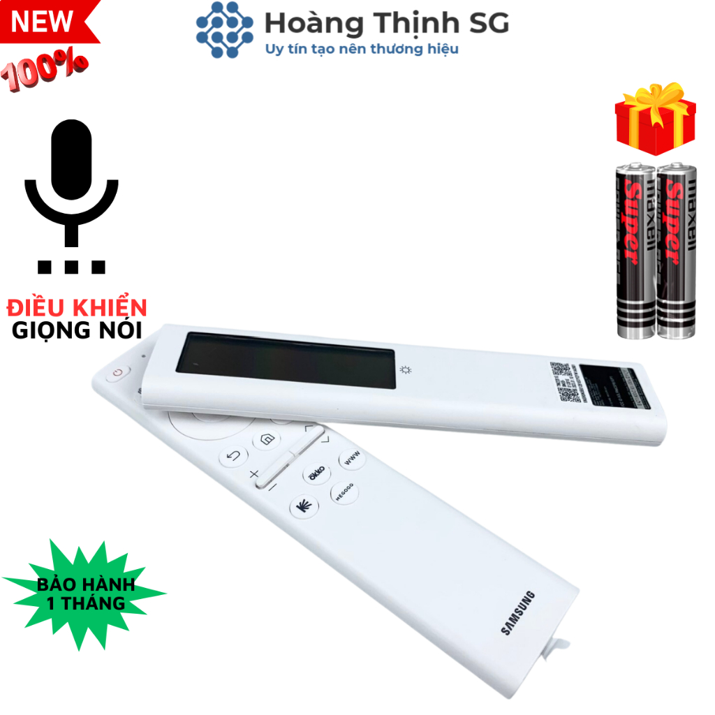 Remote điều khiển tivi Samsung Giọng nói, pin năng lượng mặt trời, điều khiển TV Samsung thông minh