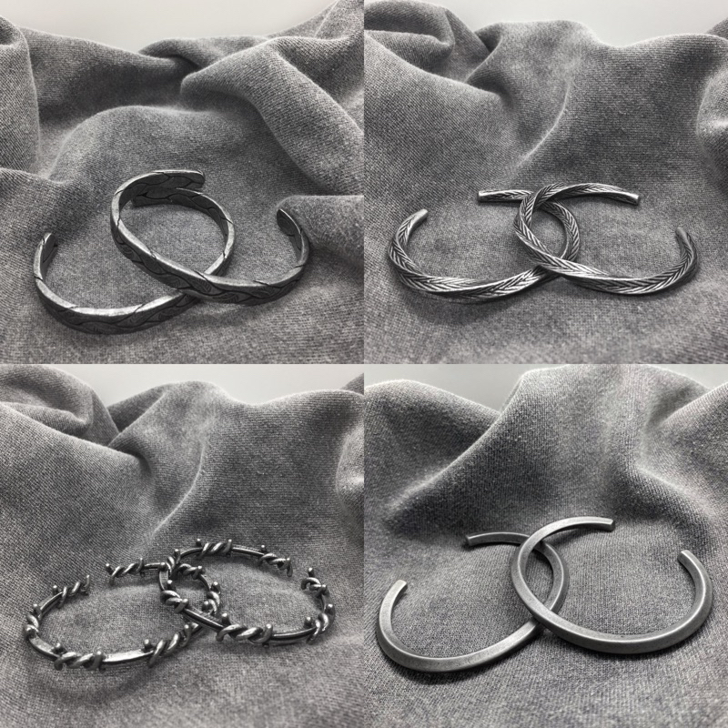 VÒNG TAY CUFF PHONG CÁCH VINTAGE DARK GREY STUDIO 612