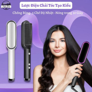 Lược điện chải tóc tạo kiểu 3in1 đa năng, Lượt điện kiêm máy uốn duỗi, ép tóc tạo kiểu dễ sử dụng