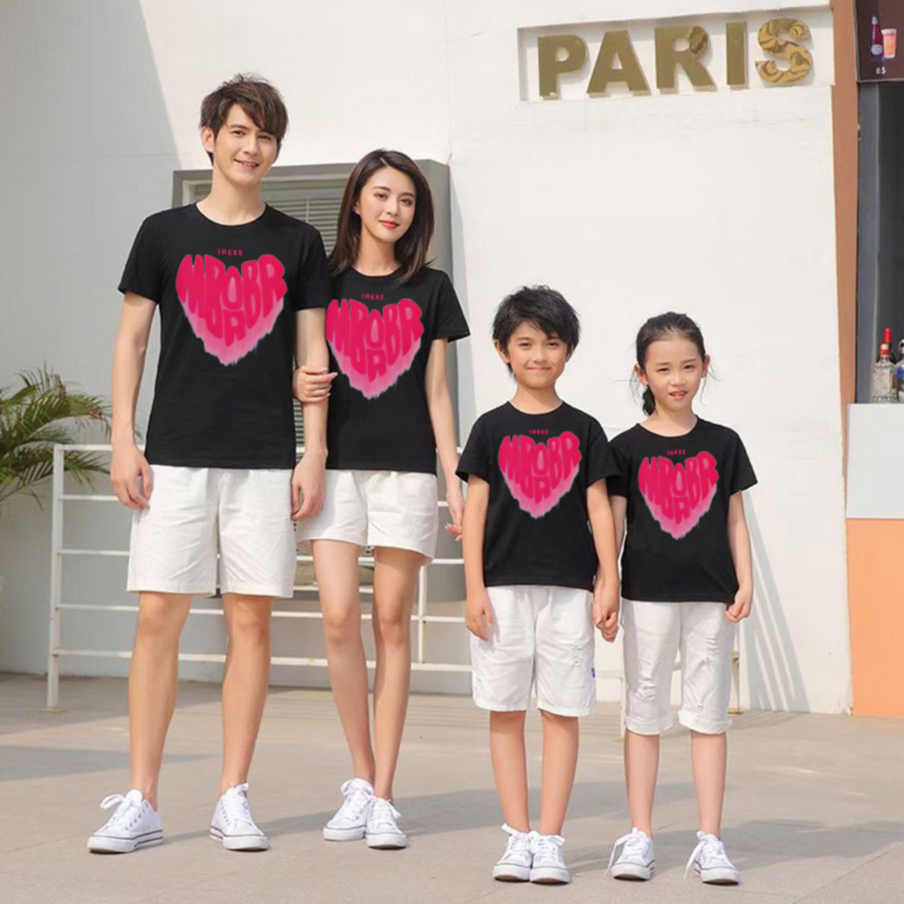 Áo thun gia đình cho bố mẹ và bé trẻ em unisex L66  form rộng chất cotton đi chơi du lịch biển đủ size từ 8-110kg GD101