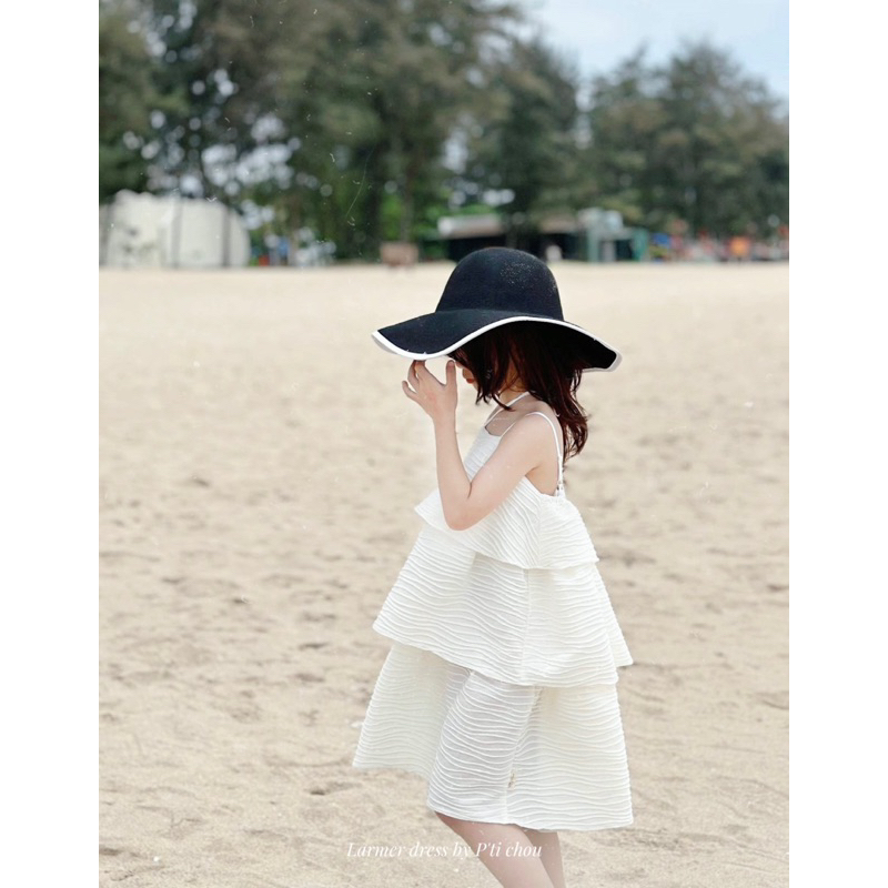 Larmer dress Váy bé gái 3 tầng P'ti chou thiết kế điệu đà cho bé gái từ 1 đến 6 tuổi