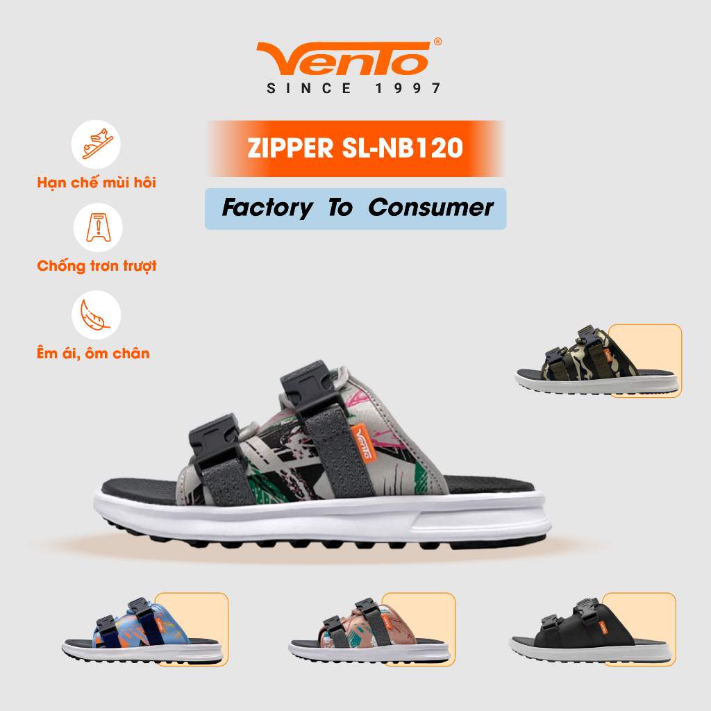 Dép quai ngang VENTO ZIPPER SL-NB120
