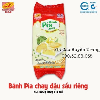 Bánh pía chay đậu xanh sầu riêng tân huê viên