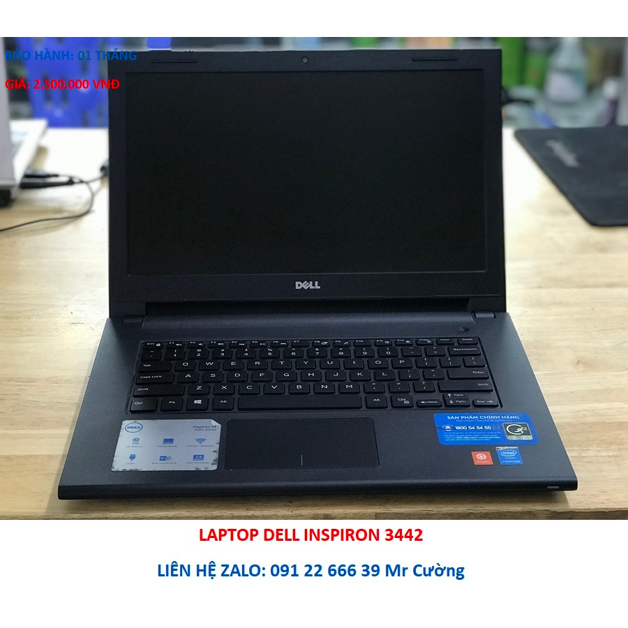 LAPTOP DELL INSPIRON 3442 INTEL PENTIUM 3558U/ RAM 4G/ SSD 128GB/ HD GRAPHICS/ 14 INCH