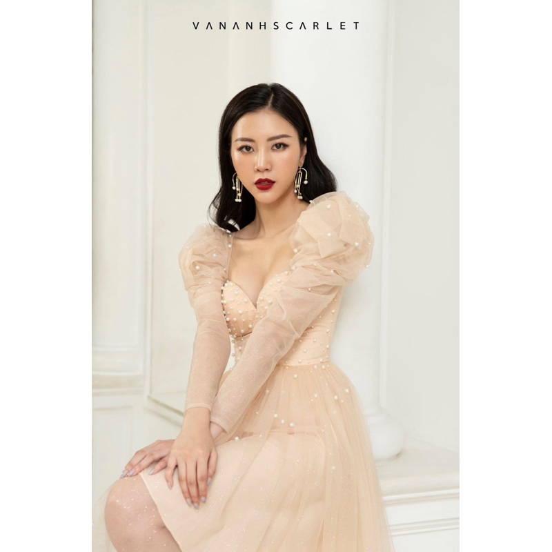 VAN ANH SCARLET đầm đính hạt size S