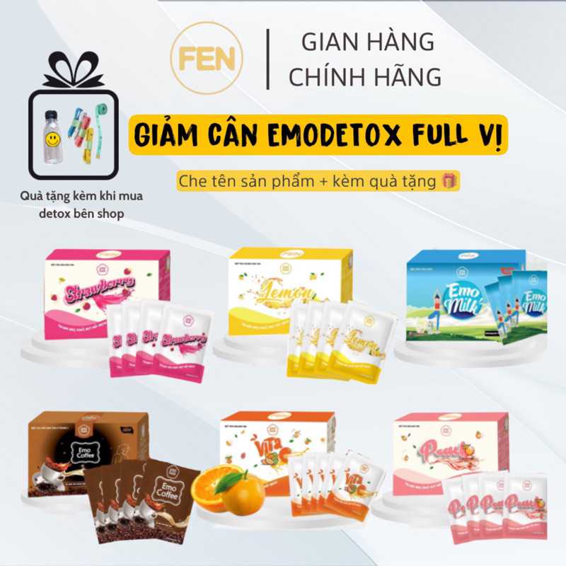(CHÍNH HÃNG + KÈM QUÀ) DETOX EMO NƯỚC TRÁI CÂY 8 VỊ - giảm béo - giảm mỡ bụng / giam can an toan /emodetox