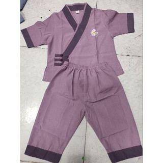 Đồ lam đi chùa 3 nút kate đồ lam nữ size 14-80kg