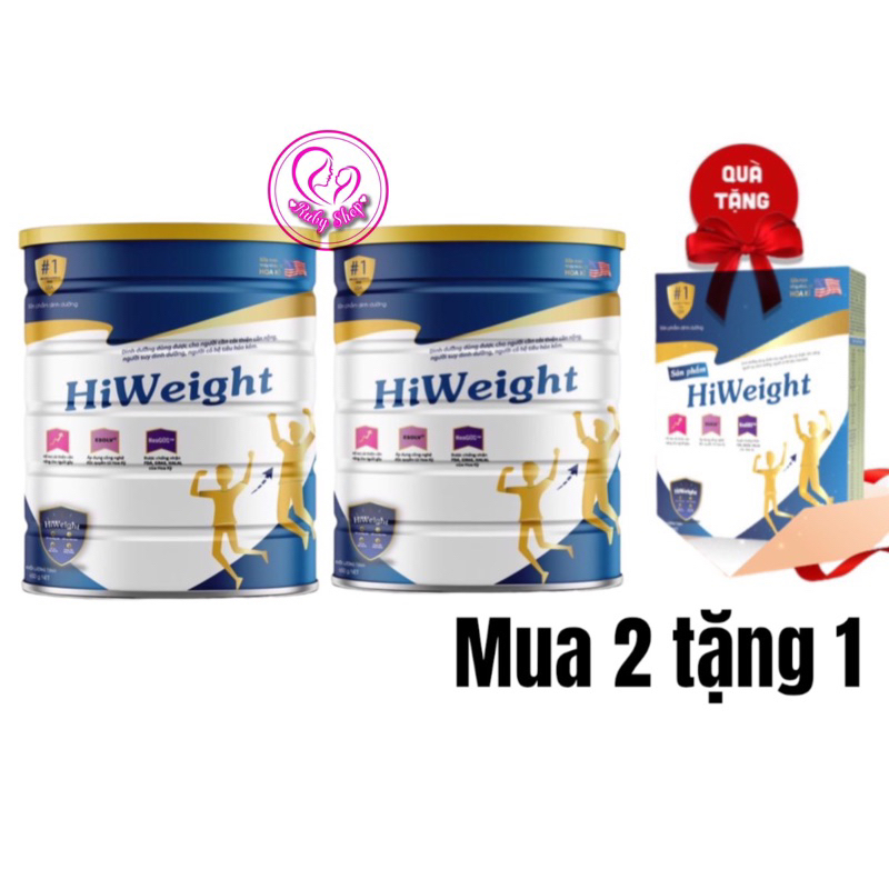 [Mua 2 tặng 1] Sữa tăng cân Hiweght dành cho người gầy lon 650g chính hãng - Tăng cân an toàn hiệu quả