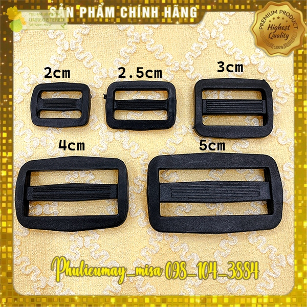 Set 10 Chiếc Khóa đai tăng giảm Balo bằng nhựa, khóa trượt cho dây đeo túi xách 2cm, 2.5cm, 3cm, 4cm, 5cm