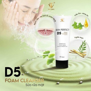 Top white D5 sữa rửa mặt làm sạch da