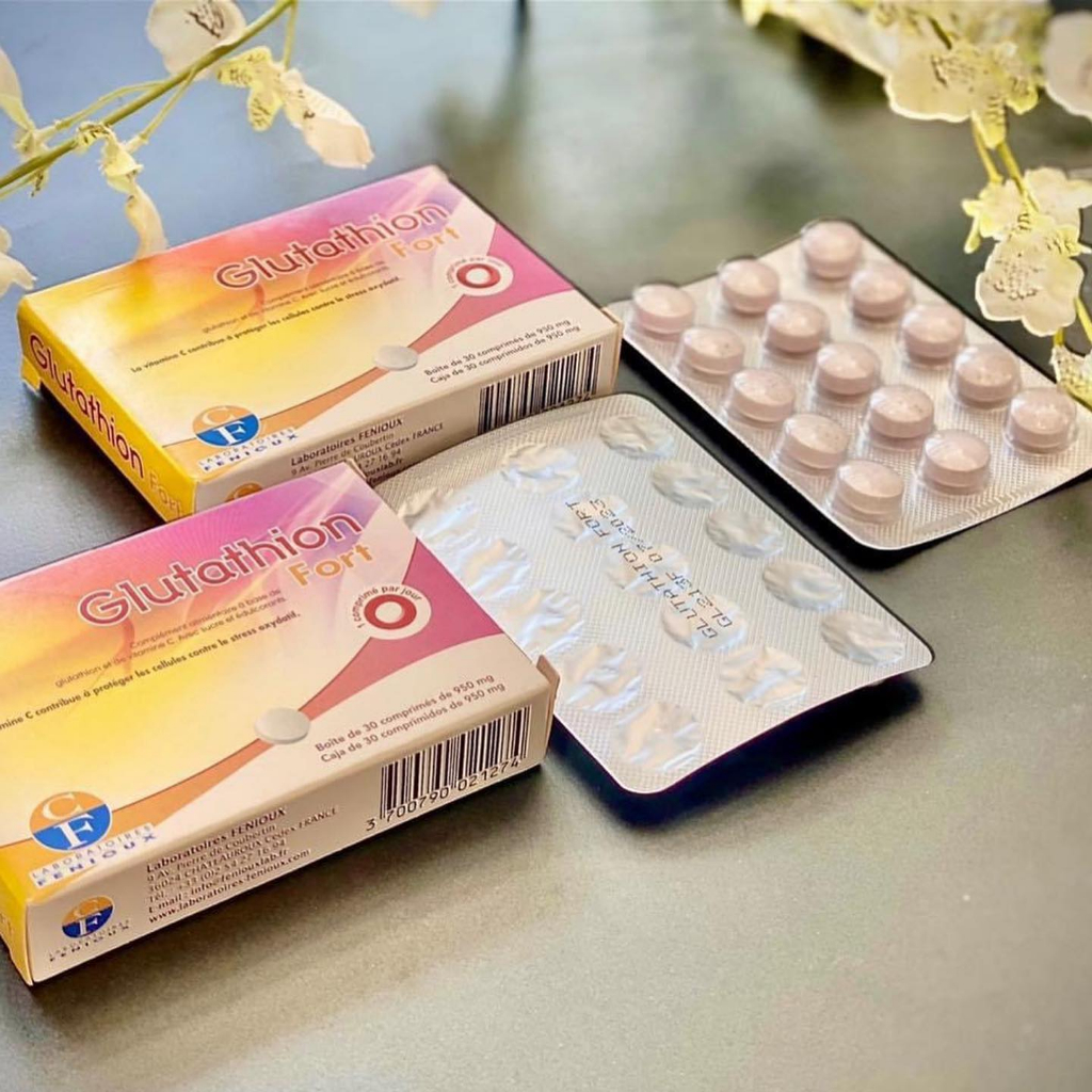 VIÊN NGẬM TRẮNG DA GLUTATHION FORT 30 VIÊN XUẤT XỨ PHÁP